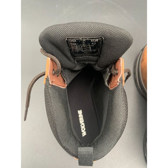 Wolverine Shiftplus Mid LX Safety Boots Brown Leather Men's Size 9EW Steel Toe - Picture 10 of 13